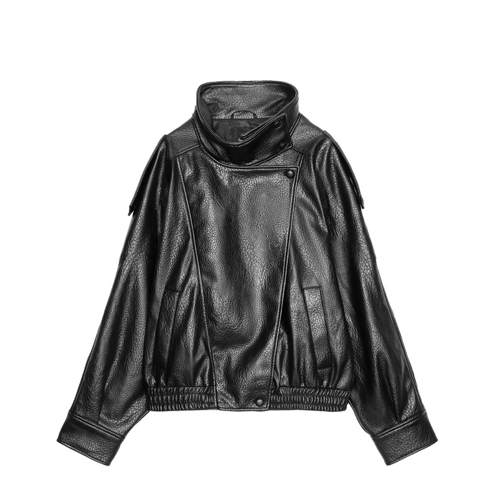 Faux Leather Bomber Jacket - Zara